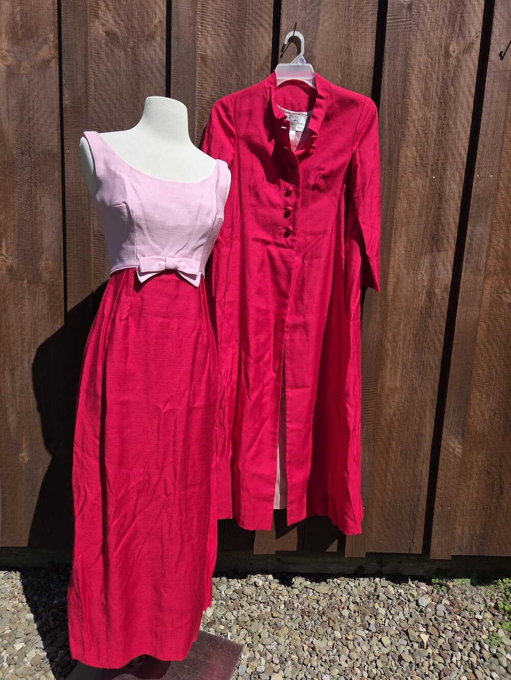 F22. Vintage 1950s Lintons Formal Dress & Overcoat Squirrel Hill Pittsburgh